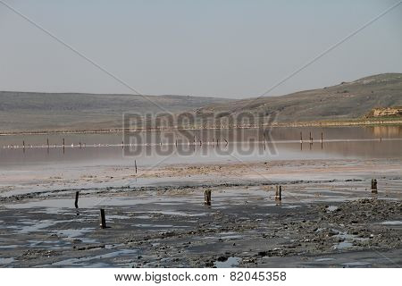 Therapeutic salt lake with mud