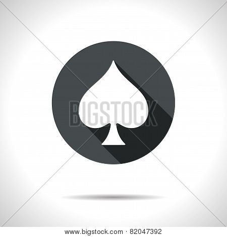 Vector Game Spade Icon. Eps10