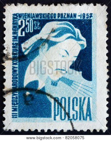 Postage Stamp Poland 1957 Henryk Wieniawski, Polish Violinist