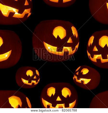 Seamless Jack-o'-lanterns pumpkin pattern