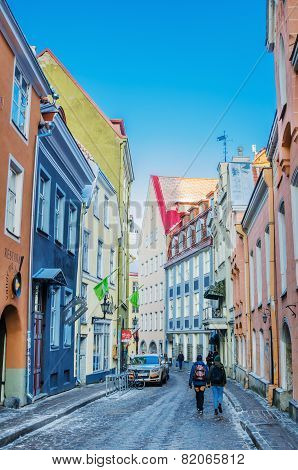 Streets And Old Town Architecture Estonian Capital