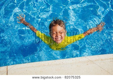 Boy in the pool