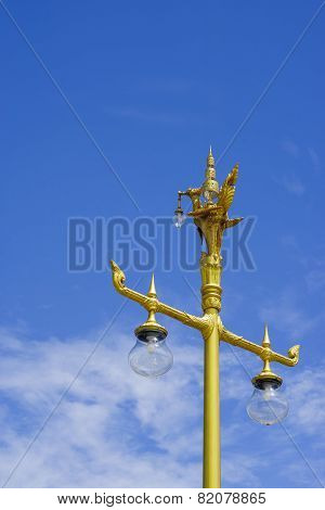 Asian Style Street Lighting On Blue Sky