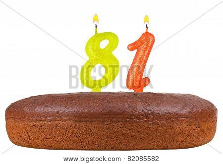 Birthday Cake Candles Number 81 Isolated