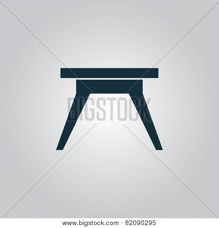 Small table icon, sign and button