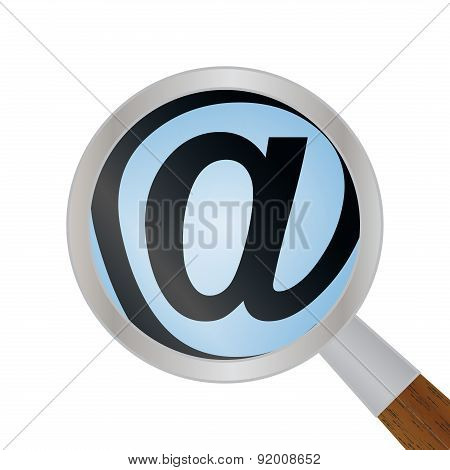 Magnifying Glass Icon For A Web Search.