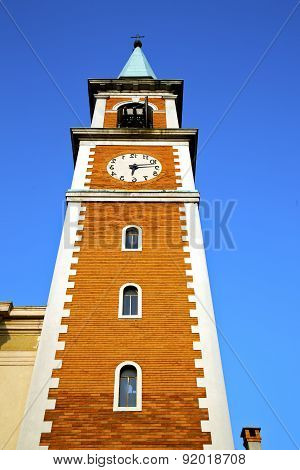 Olgiate Olona Old Abstract  Tower  Sunny Day