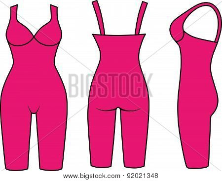 Woman outlined slimming underwear