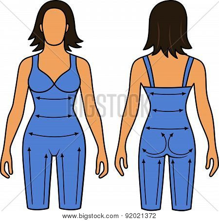 Woman mannequin slimming underwear torso
