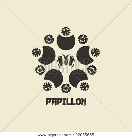 Logo design template in oriental style