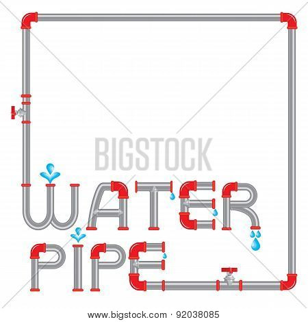 Abstract Pipeline Frame With Decorative Letters