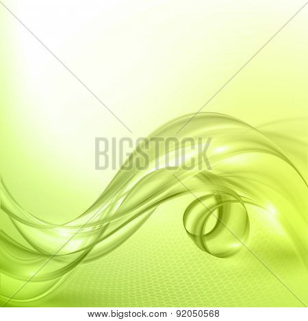 Abstract Green Wave Vector & Photo (Free Trial) | Bigstock