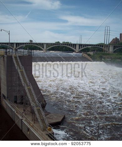 Lock And Dam In Minneapolis