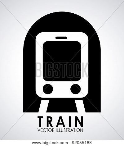 train design over gray  background vector illustration