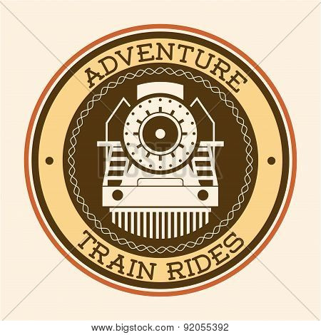 train design over pink background vector illustration