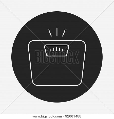Weighing Machine Line Icon