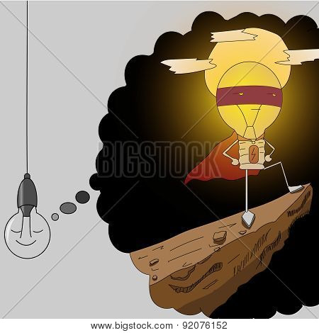 lamp superhero