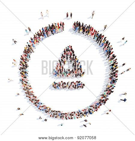 people in the shape of a button play.