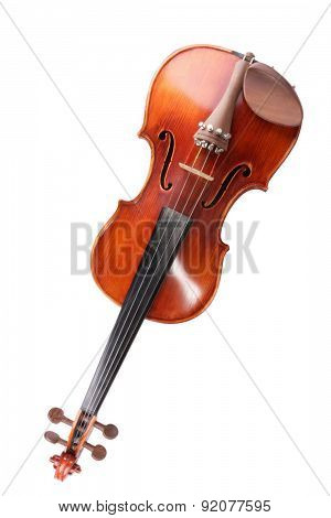 Red Violin Isolated