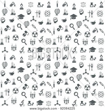 Science and technology seamless vector background