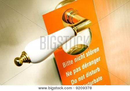 Orange etiket venligst Forstyr ikke
