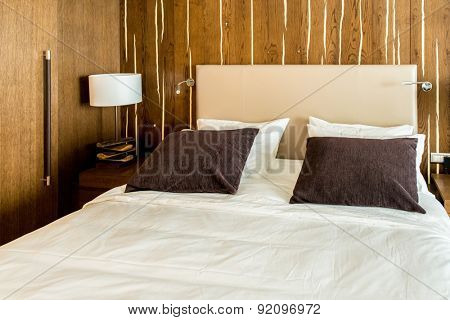 Shahdag - FEBRUARY 8, 2015: Room in Park Chalet Hotel on February 8 in Azerbaijan, Shahdag. Shahdag has become a popular tourist destination for skiing.