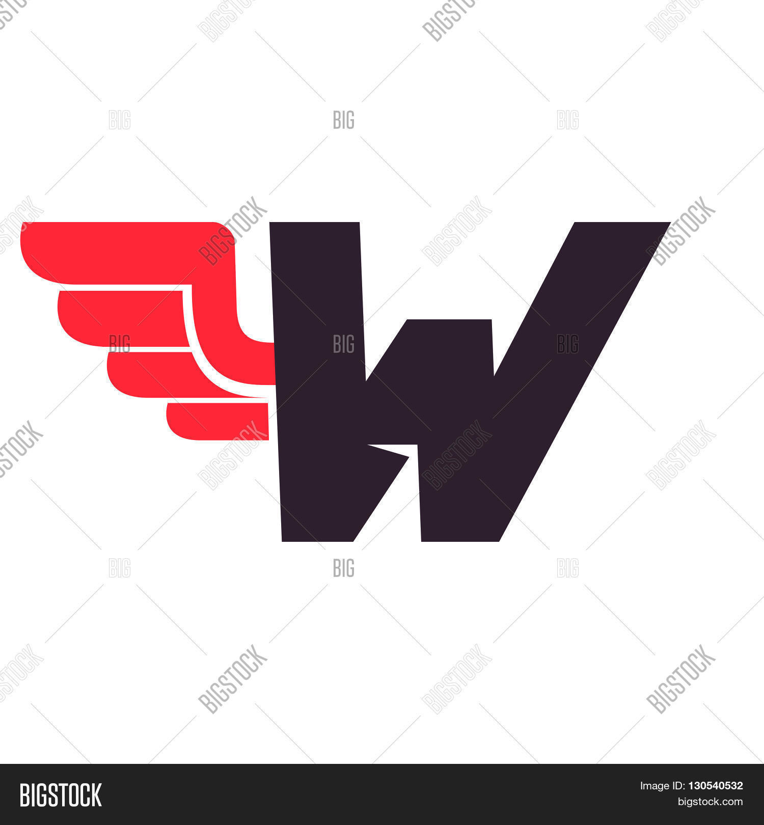 W Letter Wing Logo Vector & Photo (Free Trial) | Bigstock