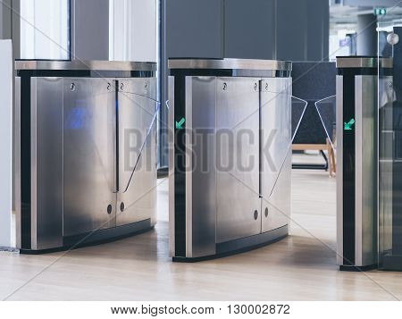 Entrance Gate Access Touch technology security system Public Building