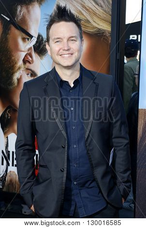 Mark Hoppus of Blink 182 at the Los Angeles premiere of 'Neighbors 2: Sorority Rising' held at the Regency Village Theatre in Westwood, USA on May 16, 2016.