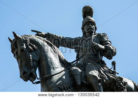 statue of general Theodoros Kolokotronis in Athens