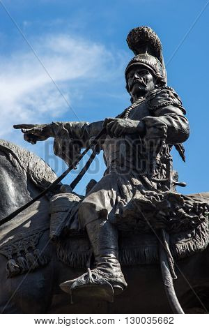 statue of general Theodoros Kolokotronis in Athens