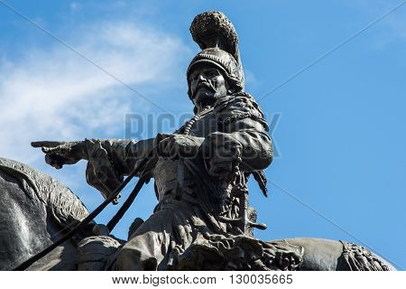 statue of general Theodoros Kolokotronis in Athens