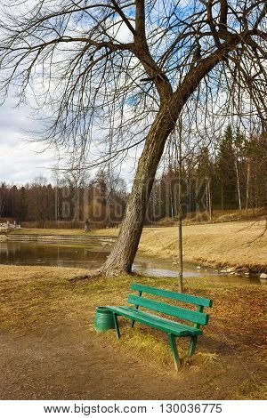 April day in the Park of Pavlovsk. Saint Petersburg. Russia.
