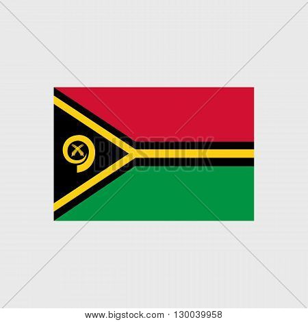 Set of vector icons with Vanuatu flag