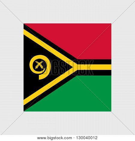 Set of vector icons with Vanuatu flag