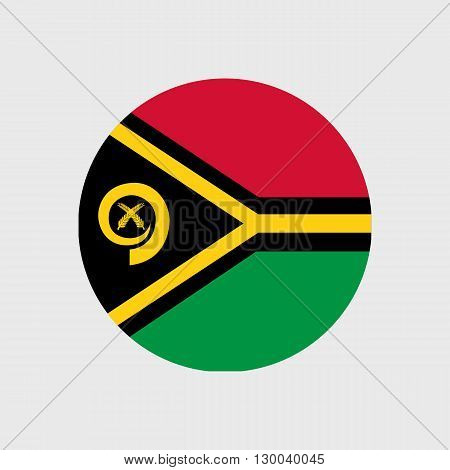 Set of vector icons with Vanuatu flag