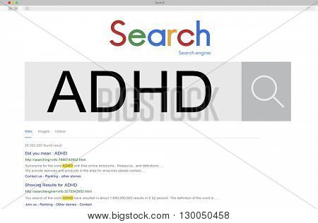 Attention Deficit Disorder Hyperactivity Concept