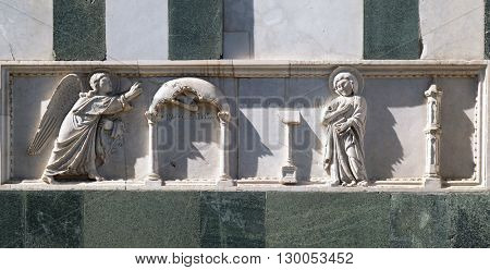 FLORENCE, ITALY - JUNE 05: The Annunciation of the Virgin Mary, Cattedrale di Santa Maria del Fiore (Cathedral of Saint Mary of the Flower), Florence, Italy on June 05, 2015