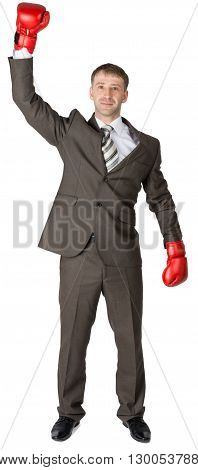 Portrait of a successful businessman. Isolated on white background