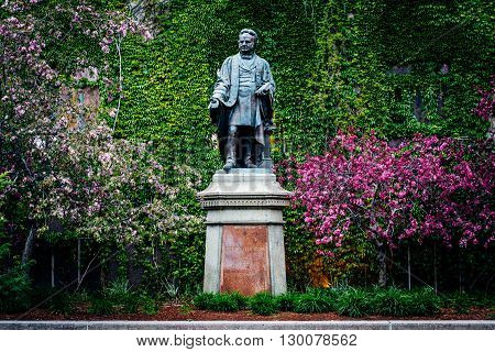 Statue Of Ecerton Ryerson, At Ryerson University, In Toronto, Ontario.