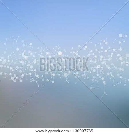 Structure Molecule And Communication Dna, Atom, Neurons. Science Concept For Your Design. Connected 