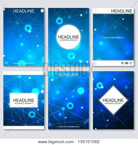 Science Vector Background. Modern Vector Templates For Brochure, Flyer, Cover Magazine Or Report In 