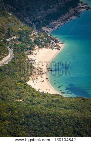 Beautiful landscape view of the National Park Arrabida in SetubalPortugal.