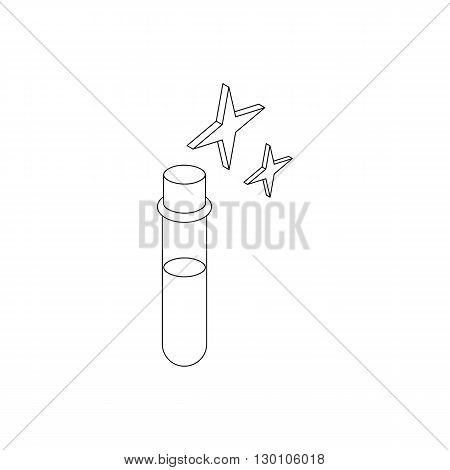 Potion test tube icon in isometric 3d style on a white background