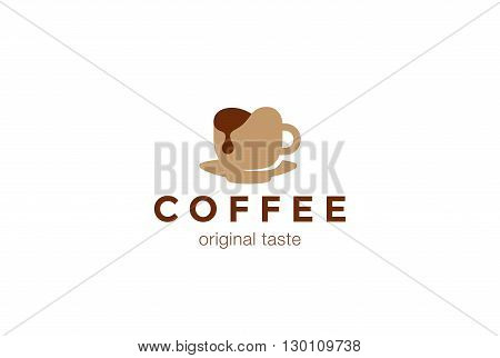 Coffee cup Logo vector template. Coffee-shop cafe concept icon