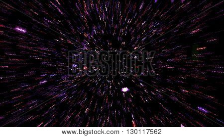 Concept time warp traveling in space.