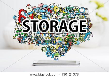 Storage Concept With Smartphone