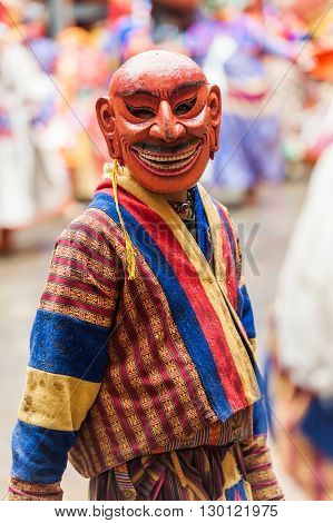 Clown At Jakar Festival In Bumthang, Bhutan