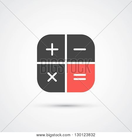 Trendy flat calculator trendy icon.  Vector illustration
