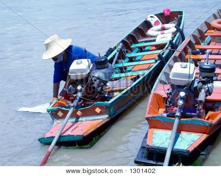 Due barche a Bangkok